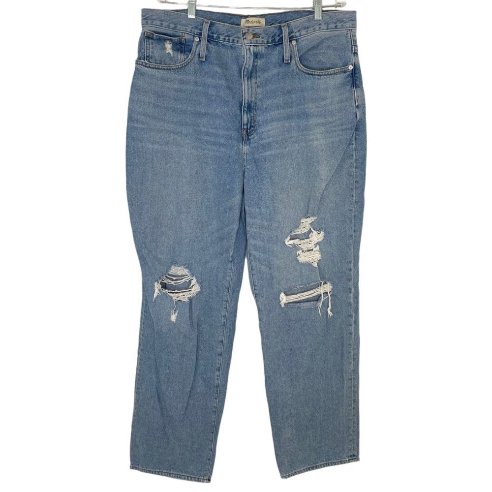 Madewell Baggy Straight Light Wash High Rise Jeans Size 33 Women's